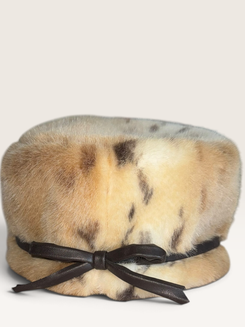 Vintage Daniel Meucci Italian Faux-Fur Animal Print Hat
