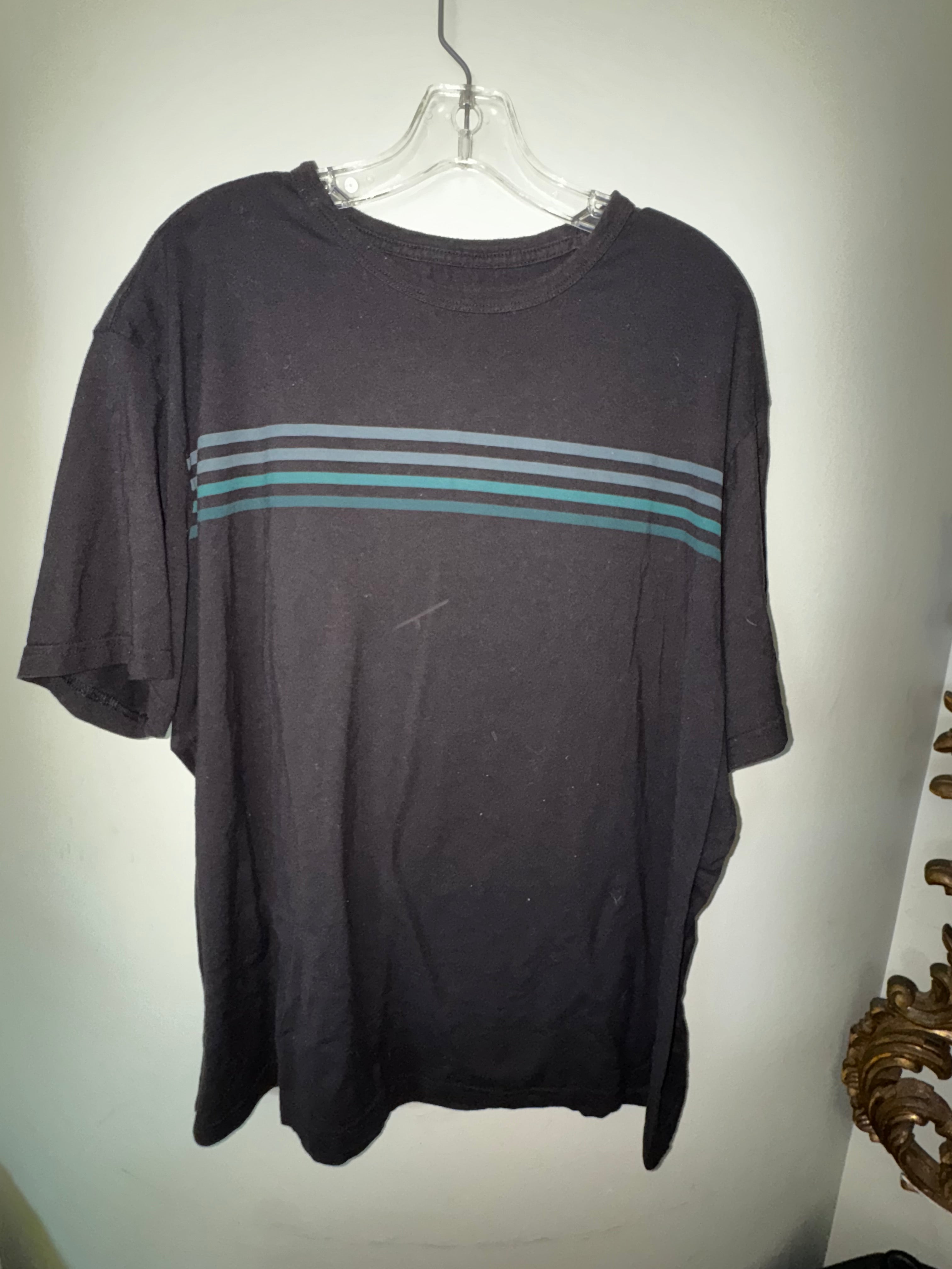 Lee Black Horizontal Striped Tee