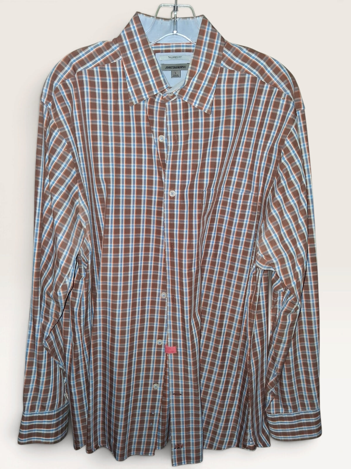 Johnston & Murphy Tailored Fit Plaid Shirt