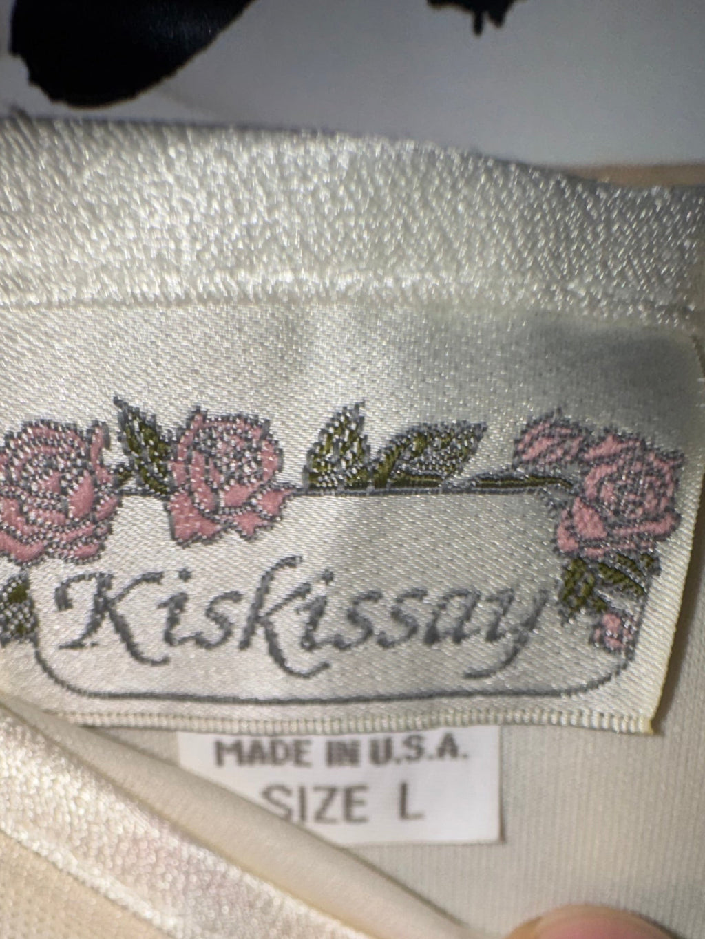 Vintage Kiskissay Ivory Embroidered Floral Maxi Skirt