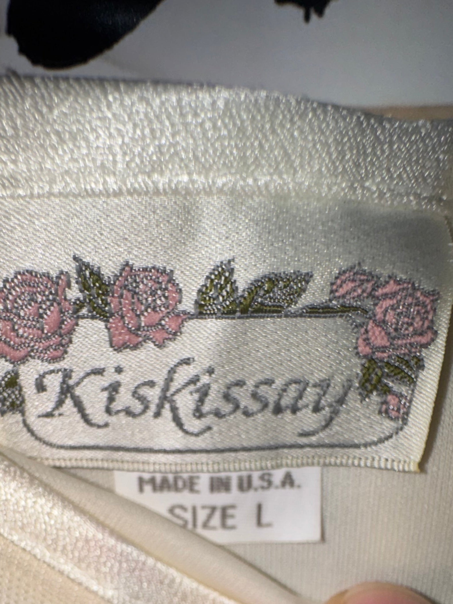 Vintage Kiskissay Ivory Embroidered Floral Maxi Skirt