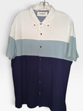 English Laundry Men's Colorblock Short Sleeve Button-Down Shirt