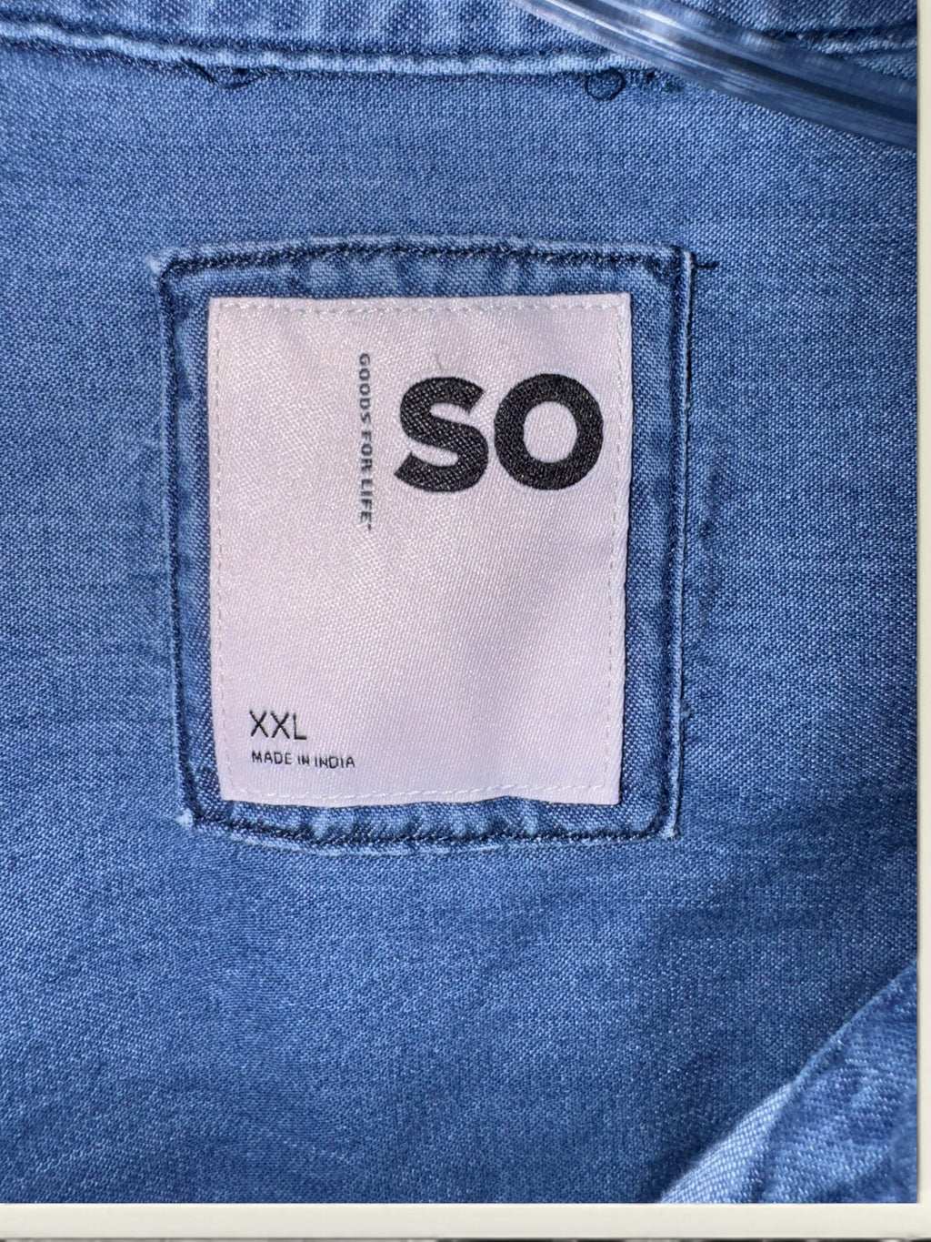 SO Medium-Wash Chambray Button-Front Shirt