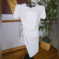 Ashley Stewart Asymmetrical White Dress