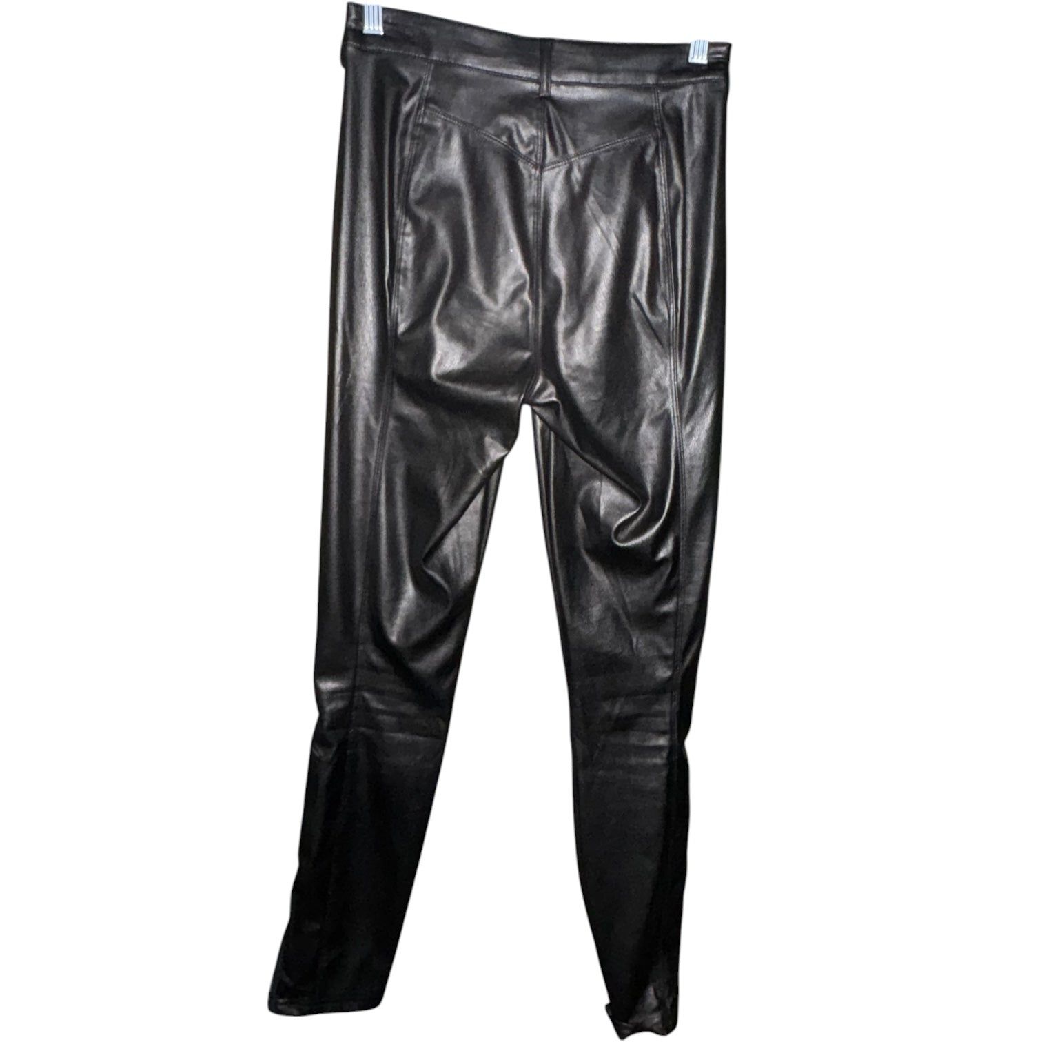 Guess Black Faux-Leather Moto Pants