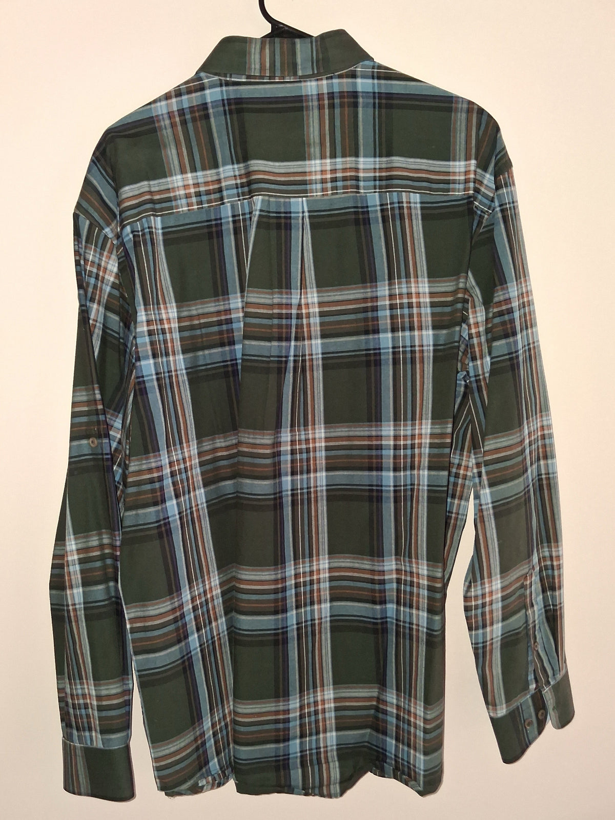 Van Heusen Olive & Blue Plaid Button-Up Shirt