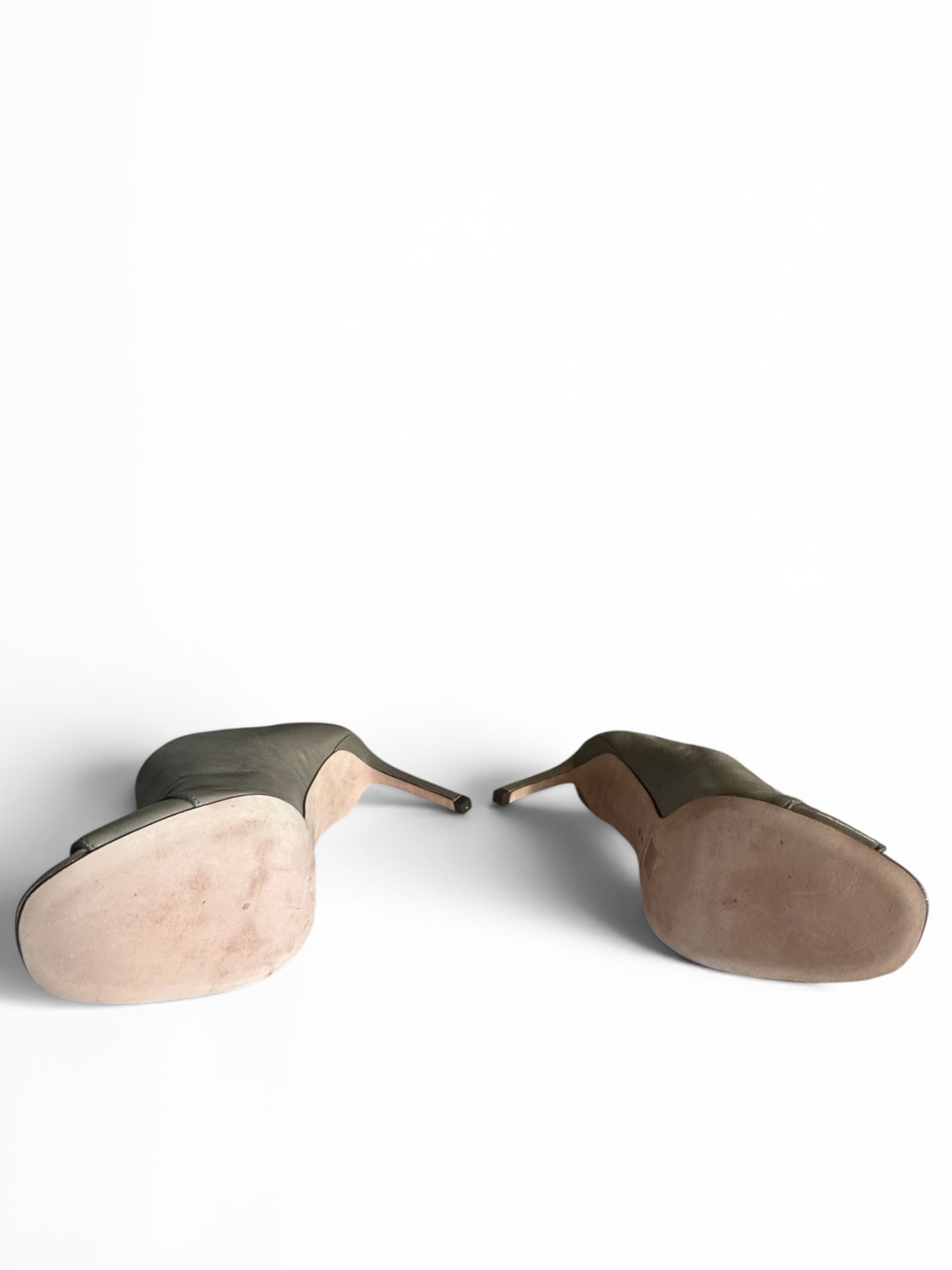 Coach Leather Open Toe D’Orsay Stiletto Heels | Made in Italy