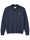 Lacoste Sport Navy Full-Zip Knit Sweater