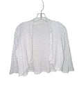 Komil White Textured Shrug
