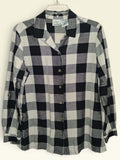 Koret City Blues Black & White Check Blouse