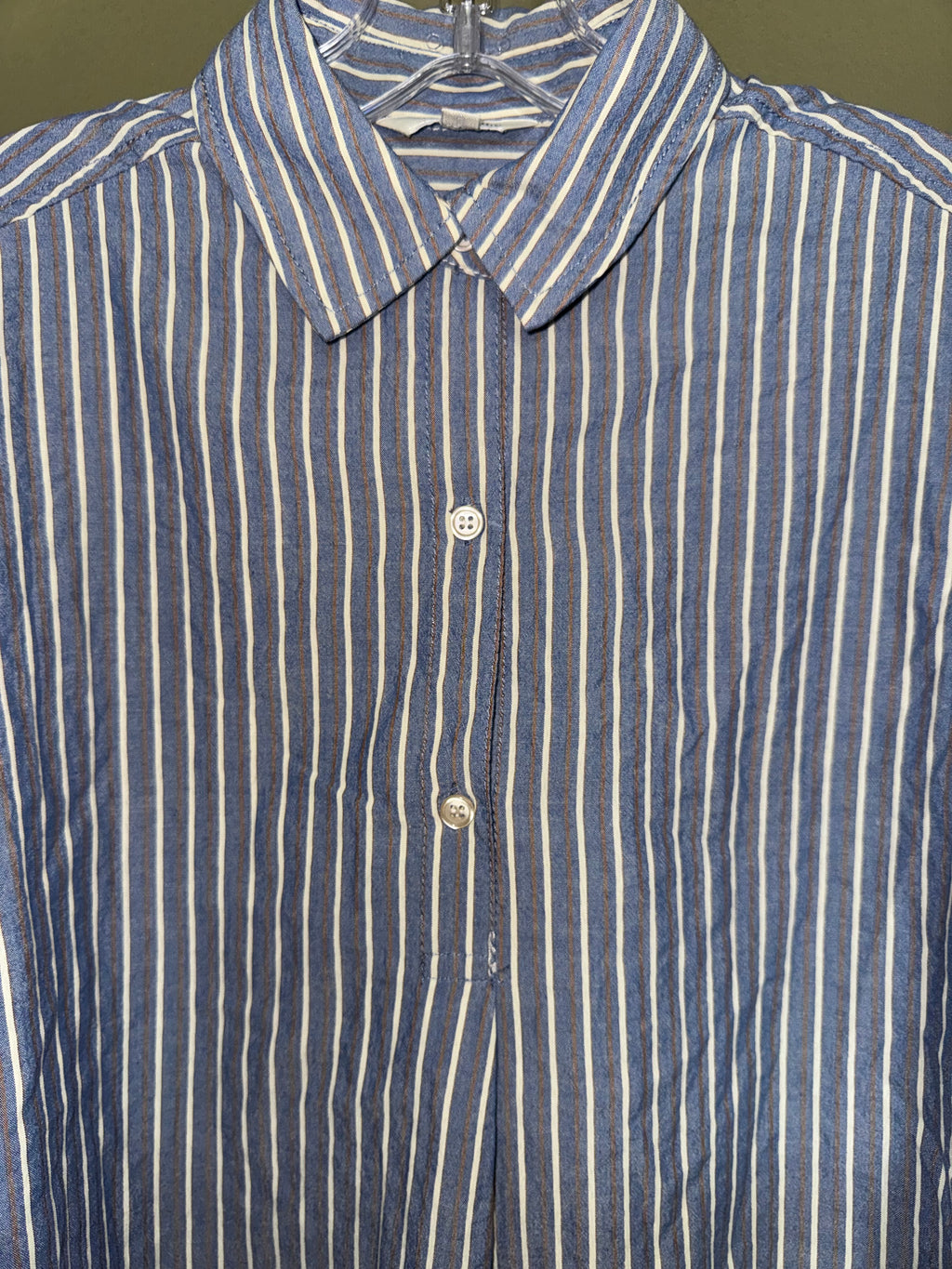 June and Blamcy Black-and-White Striped Shirt