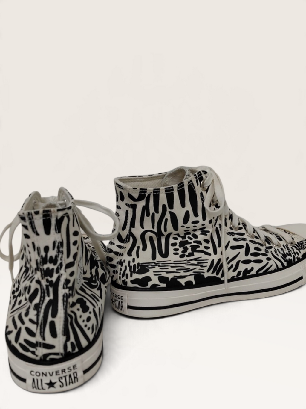 Converse Chuck Taylor All Star Black & White Animal Print High Tops
