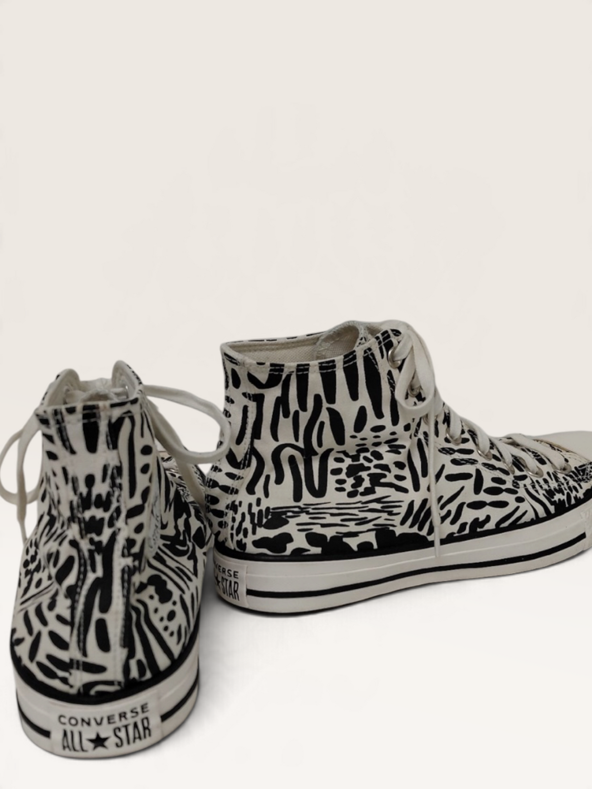 Converse Chuck Taylor All Star Black & White Animal Print High Tops