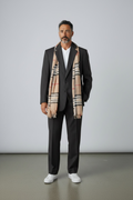 Famous Brands Brown Pinstripe Two-Piece Suit
