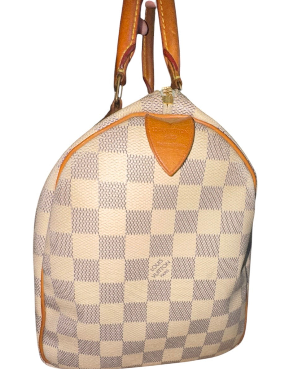 Louis Vuitton Damier Azur Speedy 30 Handbag— Born in France June 2011