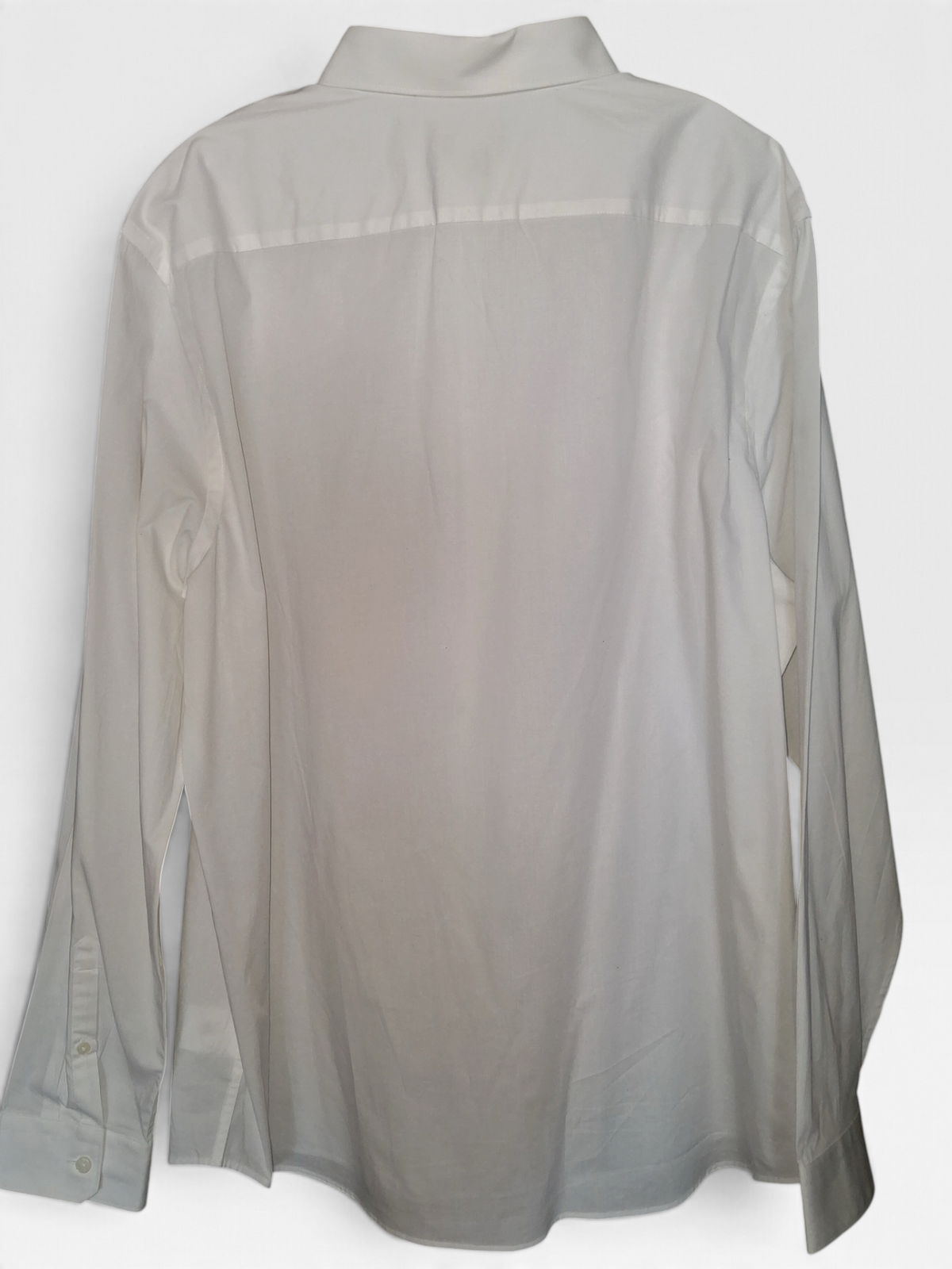Express Slim 1MX Men's White Embroidered Dress Shirt