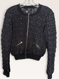 XXI Twist Black Textured Bomber Jacket