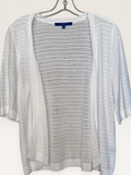 Apt. 9 White Textured Open-Front Cardigan