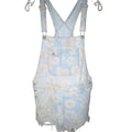 No Boundaries Daisy Floral Print Denim Short Overalls