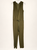 Heartloom Olive Green Wrap-Front Sleeveless Jumpsuit
