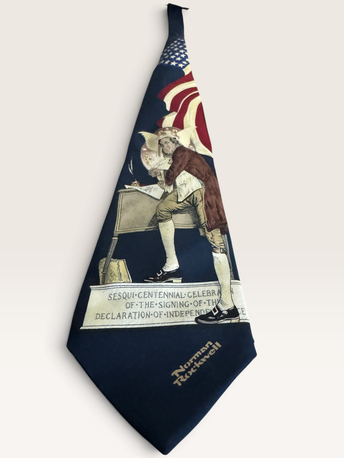 Norman Rockwell “Ben Franklin’s Sesquicentennial” Patriotic Art Tie