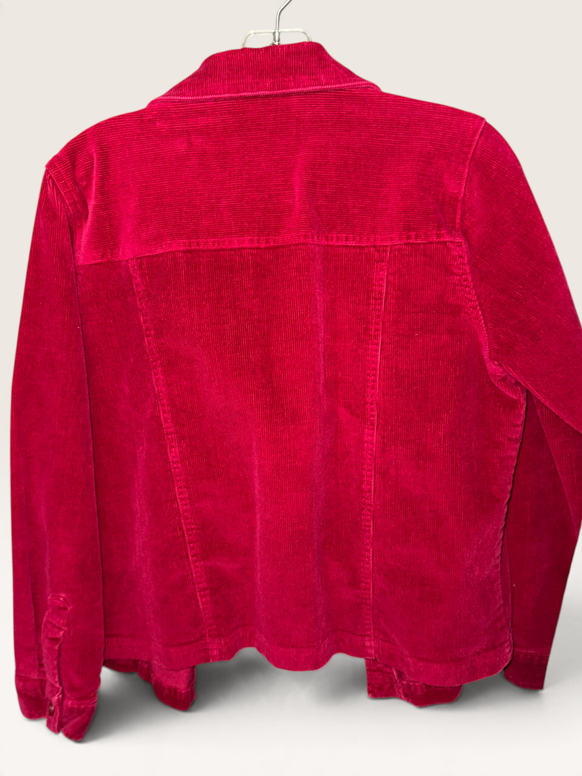 Dressbarn Red Corduroy Button-Front Jacket