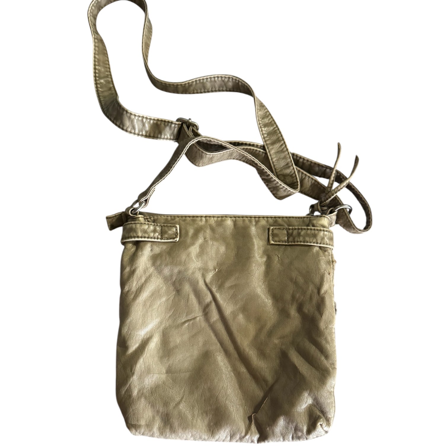 Maurices Taupe Faux Leather Multi-Pocket Crossbody Bag