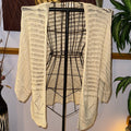Blu Pepper Cream Open-Knit Cardigan