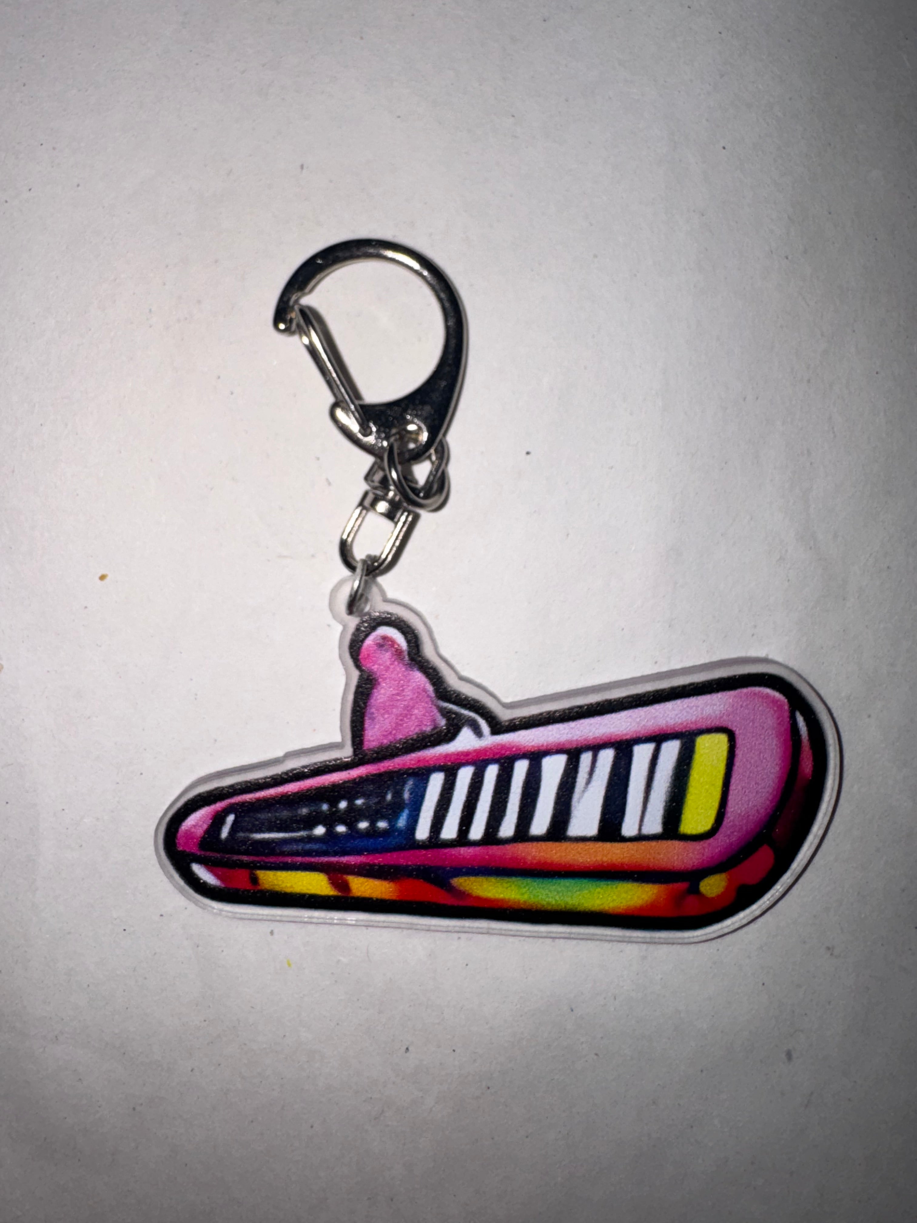 Retro Keytar Acrylic Keychain