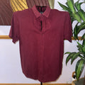 GAP Men's Casual Burgundy Button Down Shirt