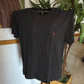 Ralph Lauren Black Short Sleeve Tee with Red Logo