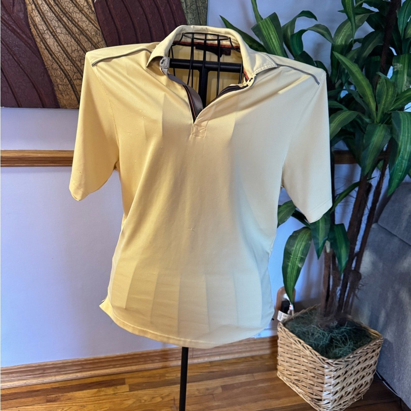 Hawke & Co Light Yellow Short Sleeve Polo