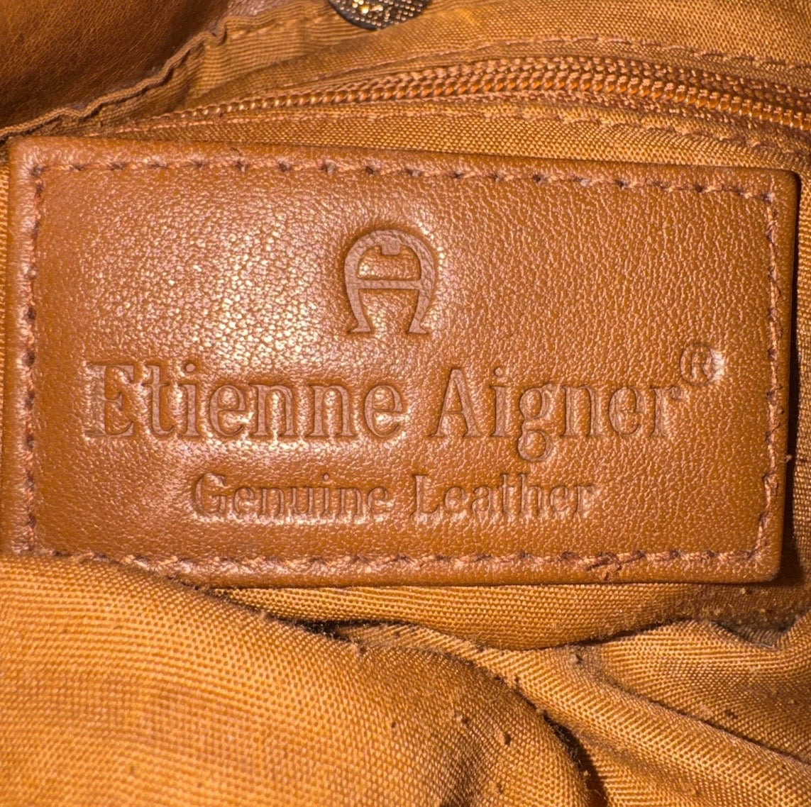 Vintage Etienne Aigner Brown Genuine Leather Shoulder Bag