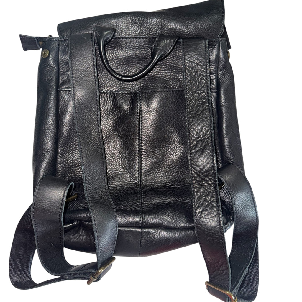 American Leather Co. Black Leather Backpack