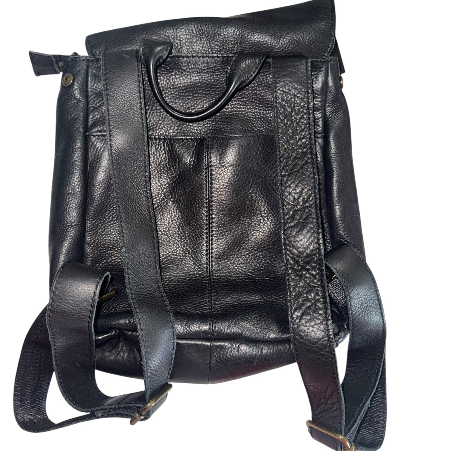 American Leather Co. Black Leather Backpack