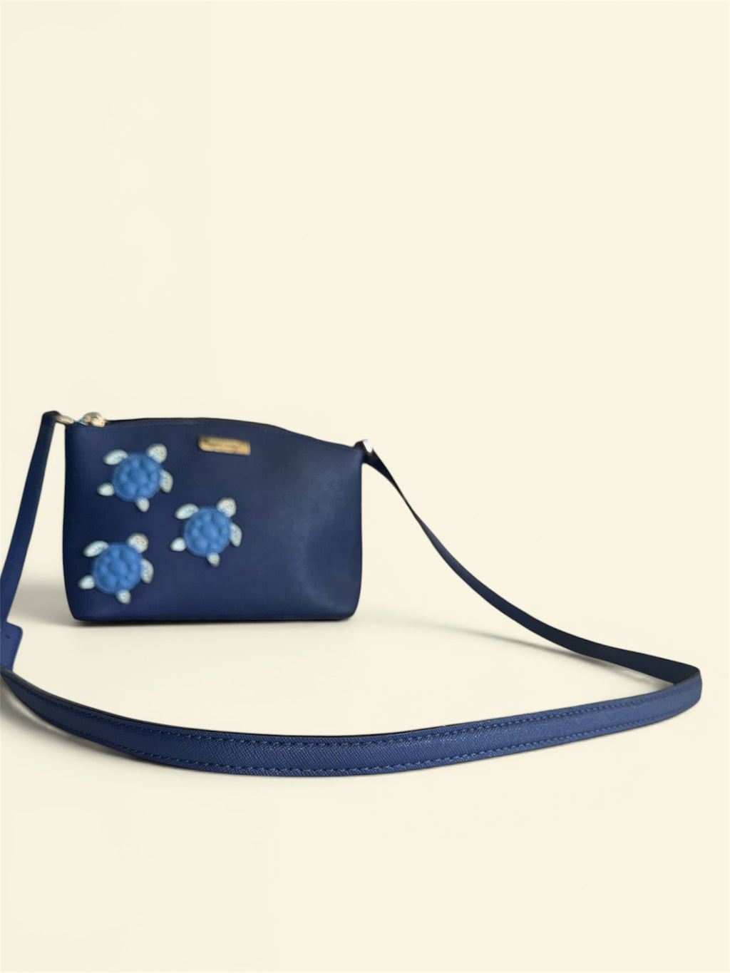 Kate Spade "Under The Sea" Millie Sea Turtle Crossbody Bag Navy Blue - Rare