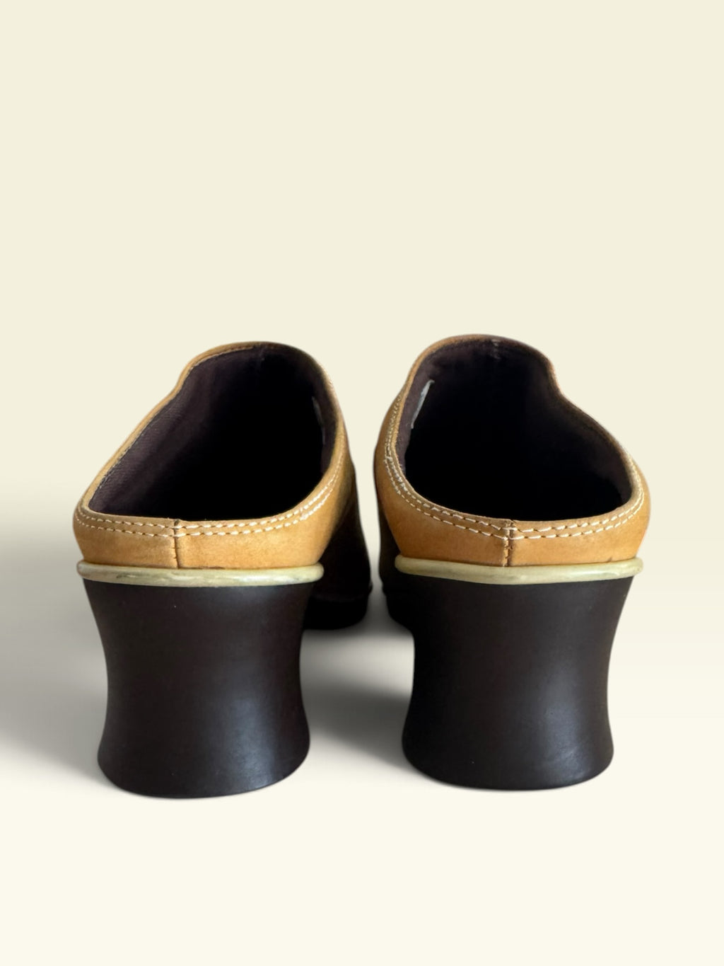 Timberland Wheat Nubuck Square-Toe Heeled Mules