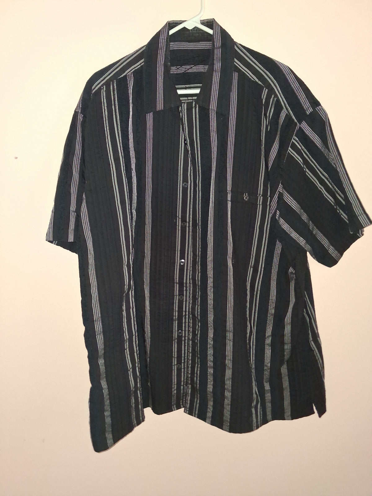 Cotton Traders Black Textured Stripe Shirt