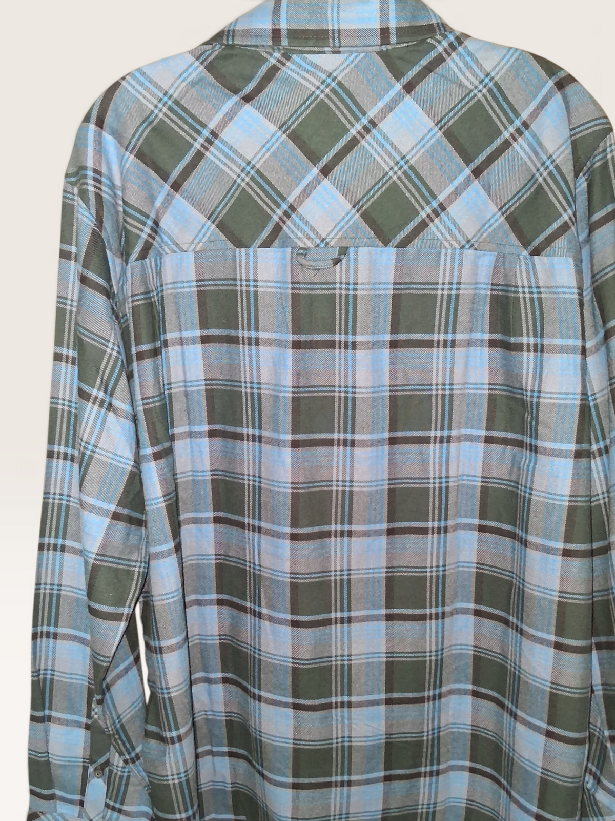 Hurley Blue & Black Plaid Long Sleeve Flannel Shirt