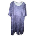 Purple Tiered Midi Dress