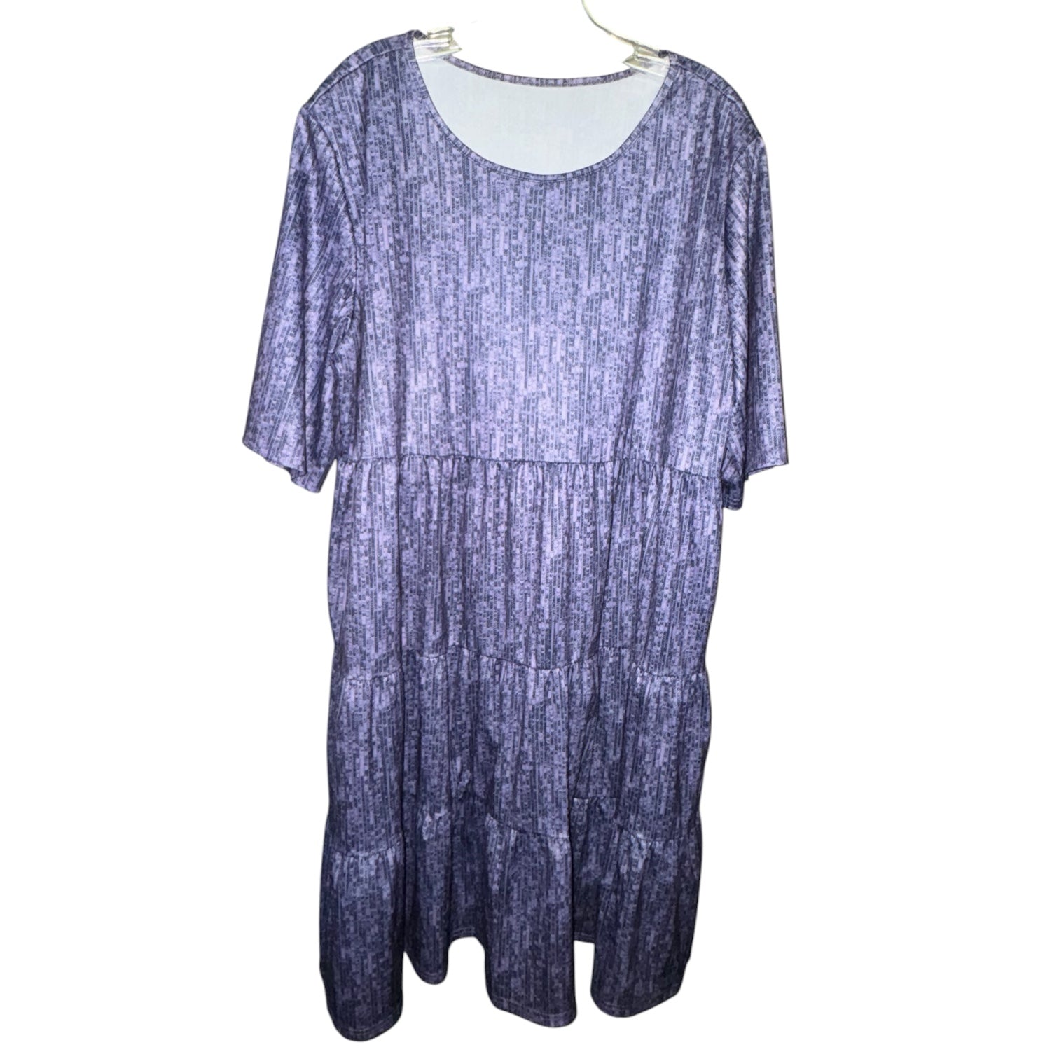 Purple Tiered Midi Dress