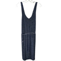Soma Intimates Navy Striped Terry Cloth Midi Dress