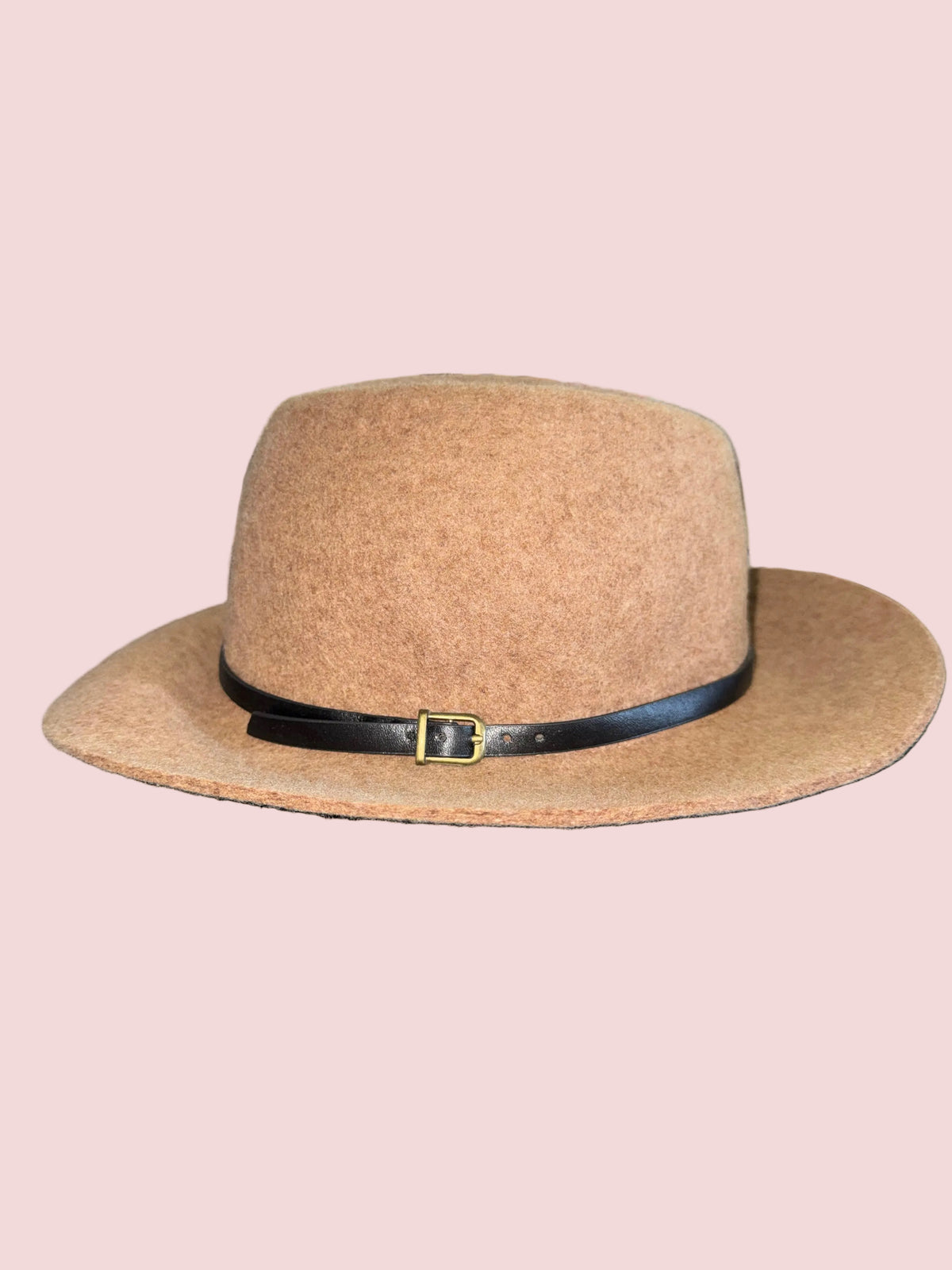 Camel Felt Fedora with Black Band