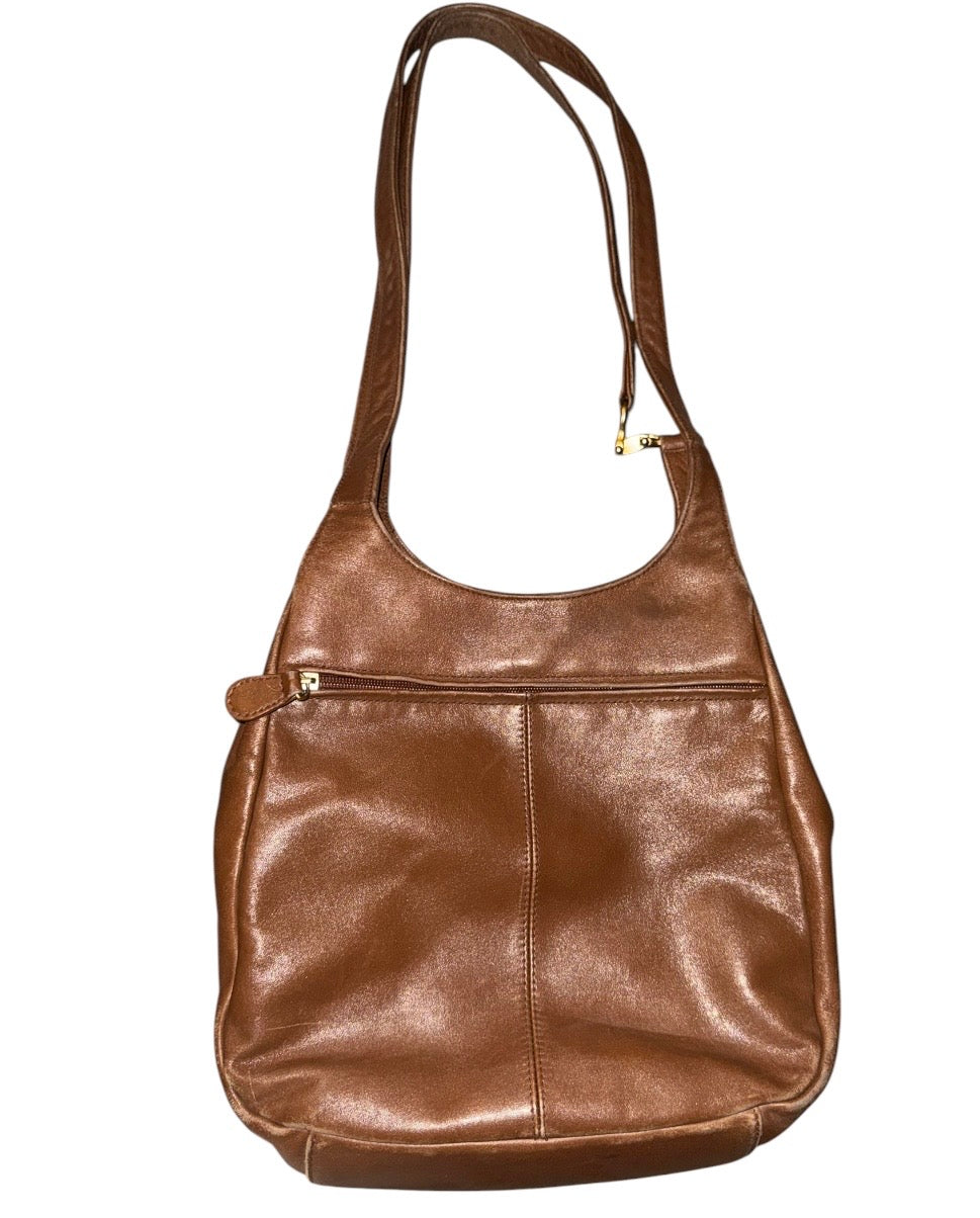 Vintage Etienne Aigner Brown Genuine Leather Shoulder Bag
