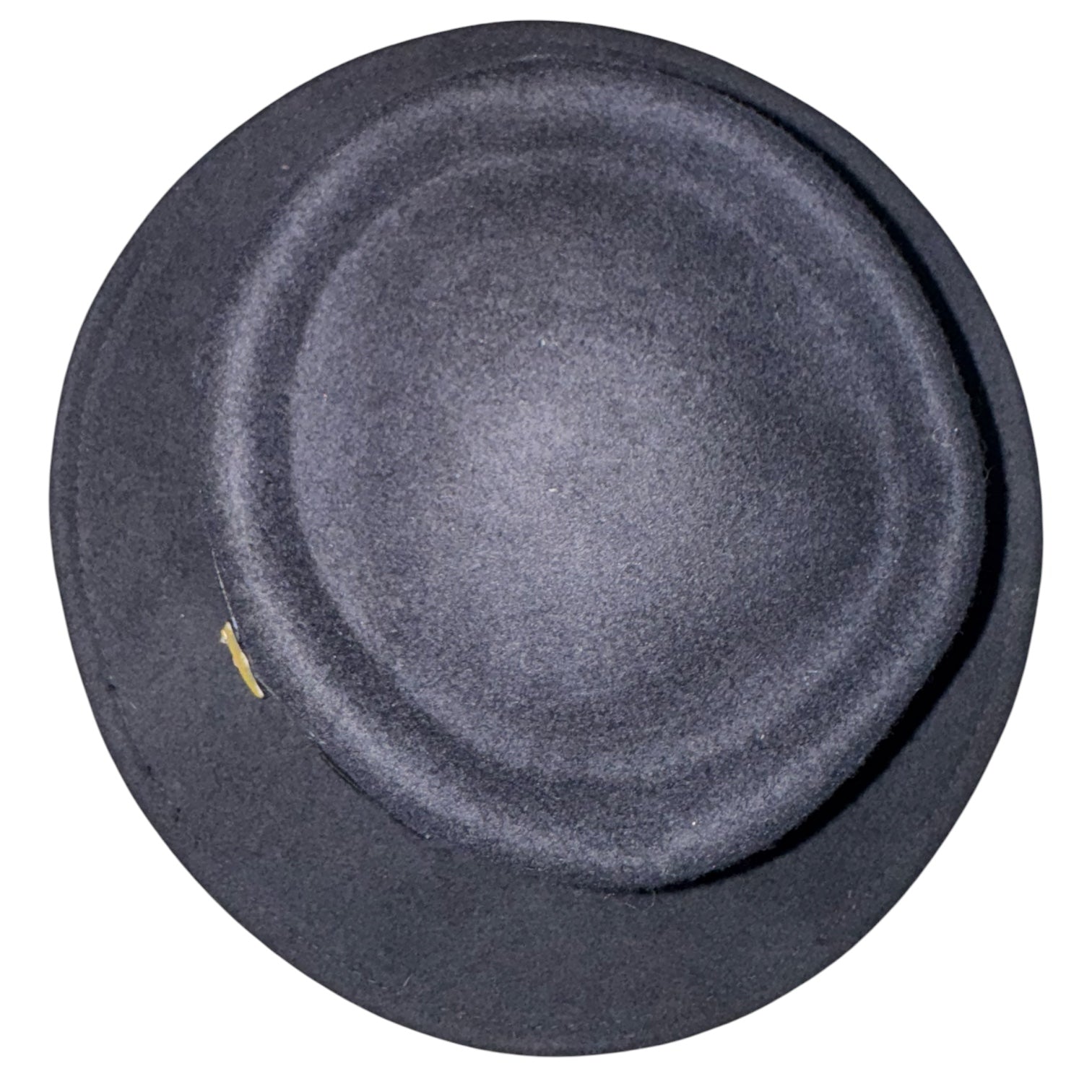 Black Wool Blend Pork Pie Hat with Buckle Band