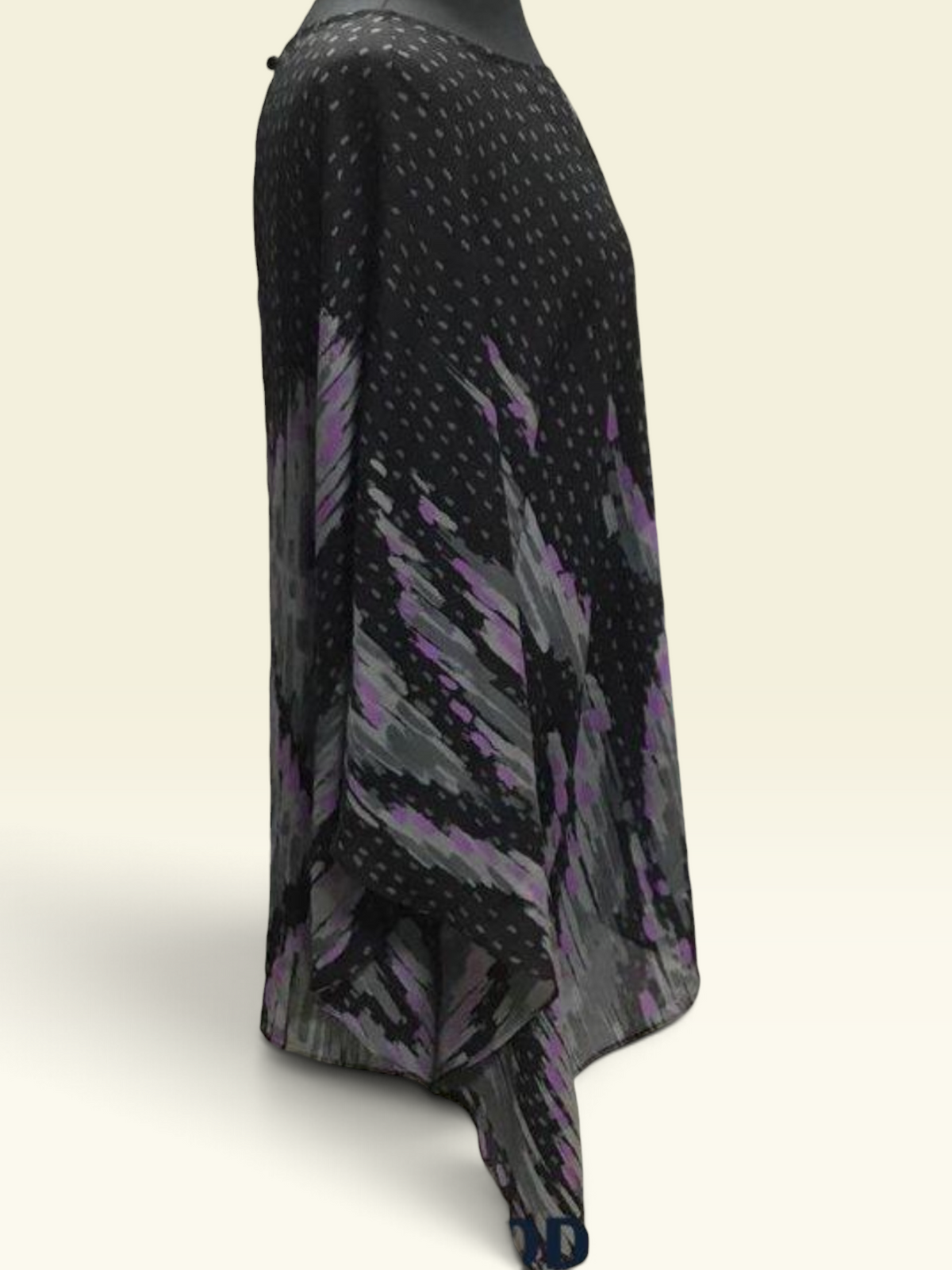 Bob Mackie Wearable Art Sheer Abstract Poncho Top