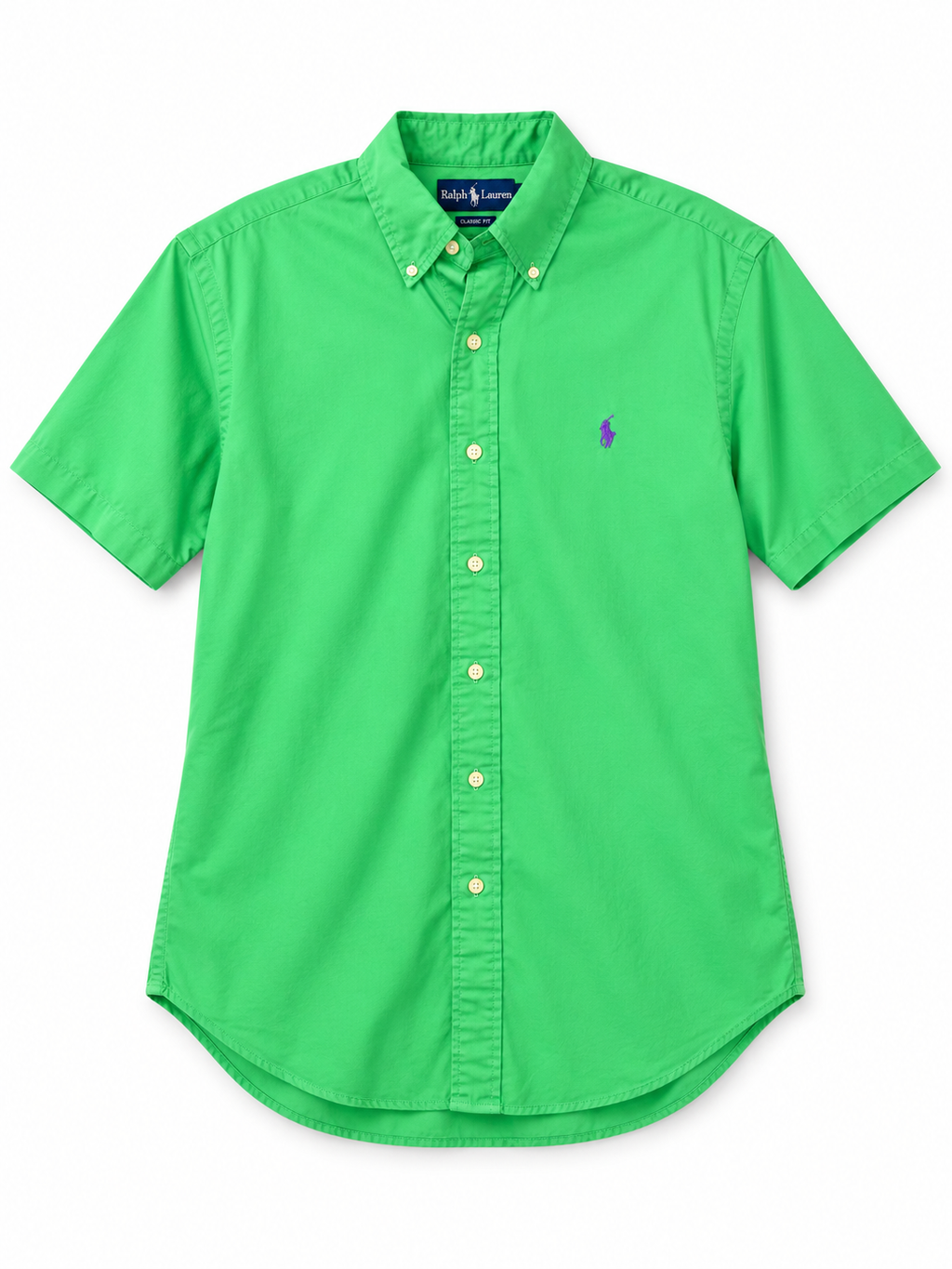 Ralph Lauren Green Classic Fit Short-Sleeve Shirt