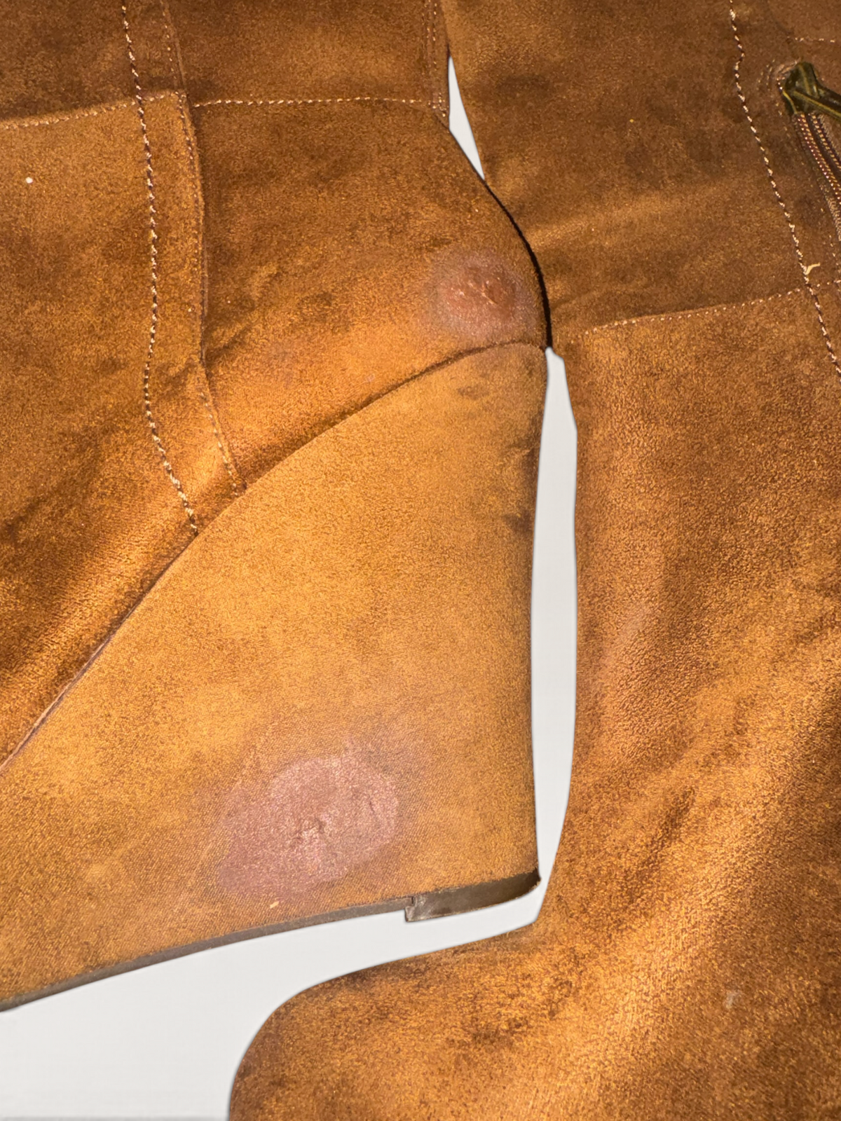 Jessica Simpson Cognac Suede Knee-High Wedge Boots