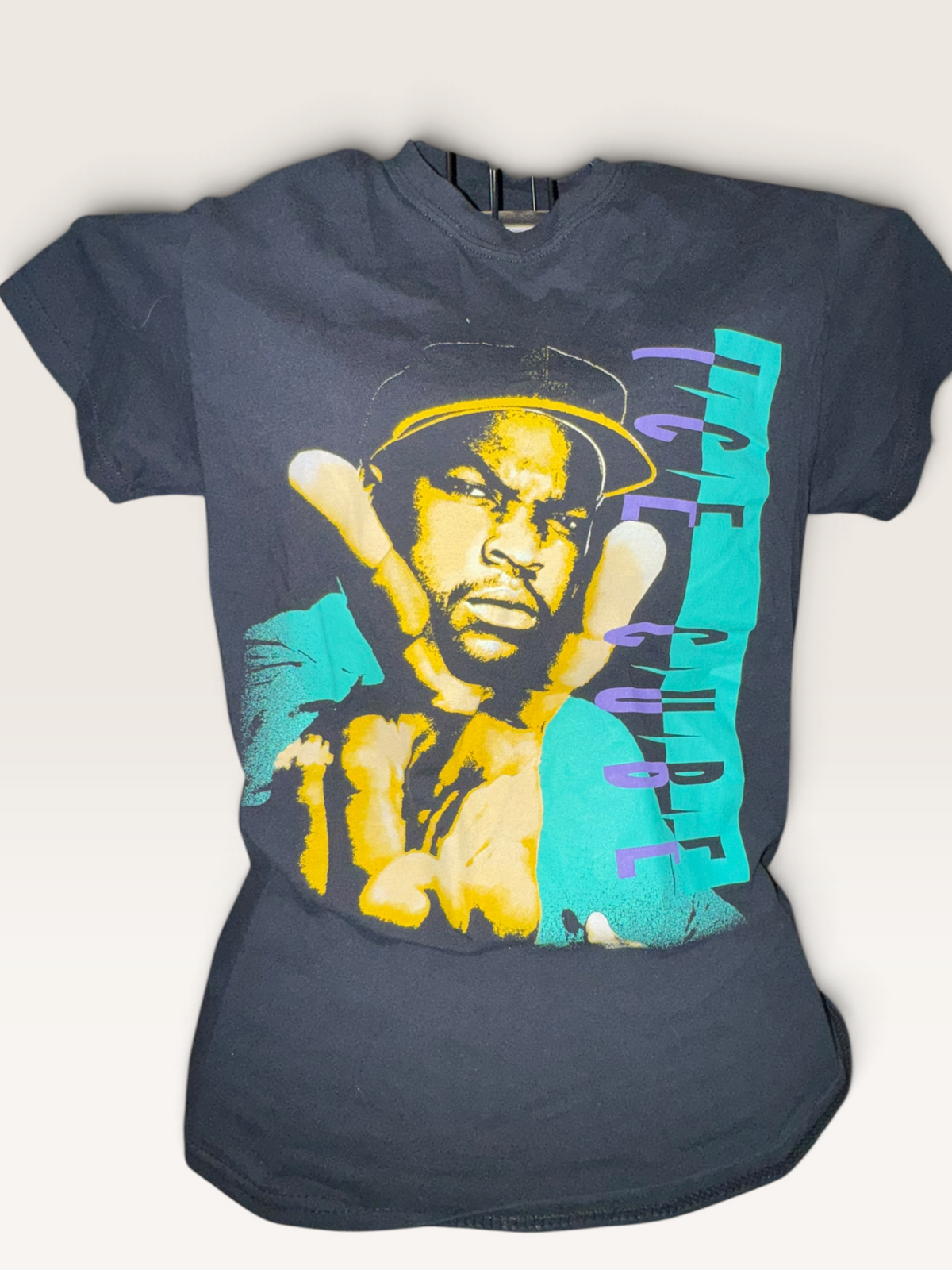 Ice Cube Colorblock Rap Graphic T-Shirt