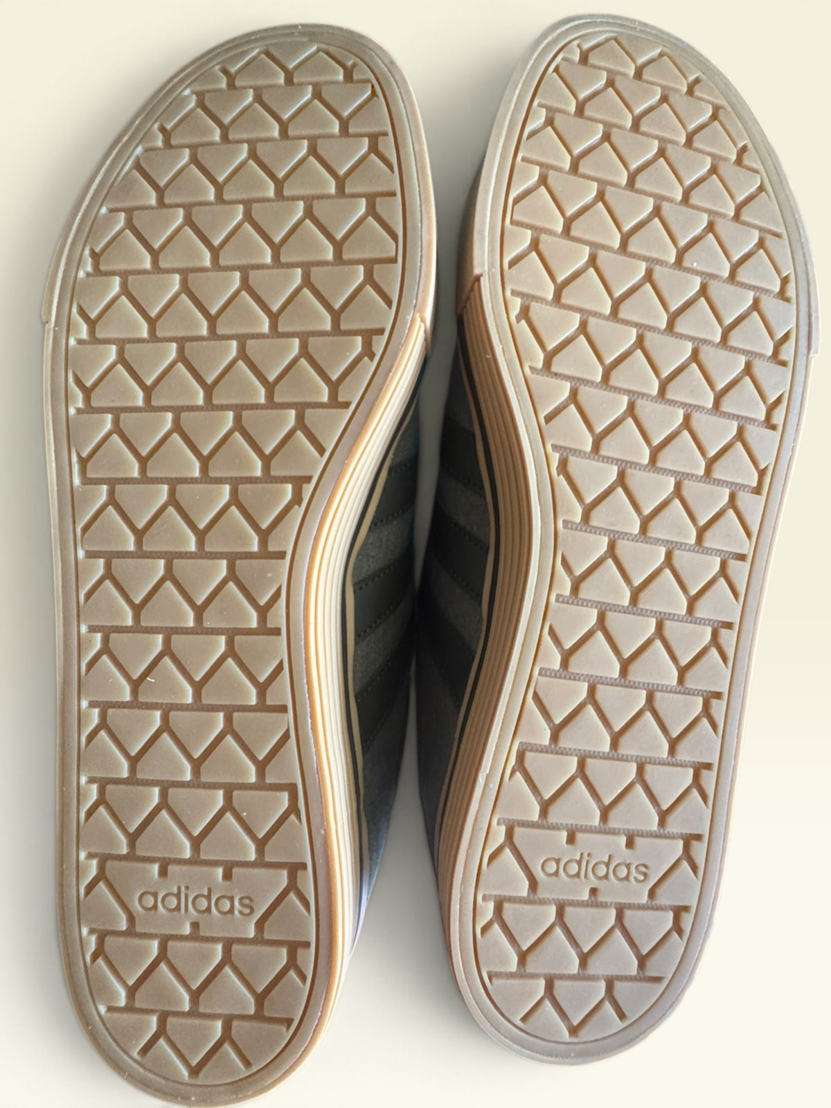 Adidas Canvas Sneakers with Black Stripes & Gum Soles